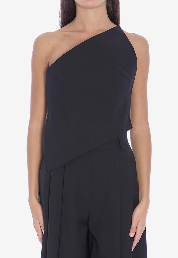 Alexander Wang Asymmetric Strapless Wool Top Black 1WC4241960--001