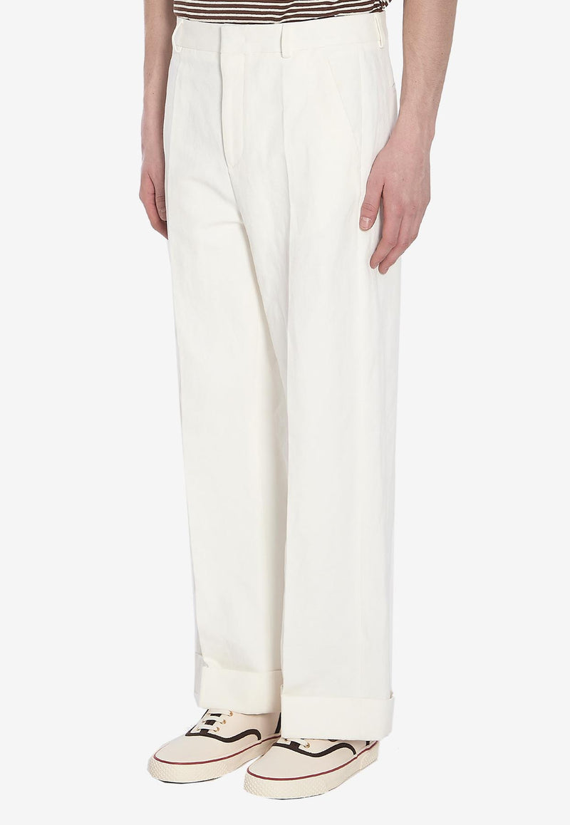 Valentino Straight-Leg Chino Pants White 6V3RBJ70-AL6-A03