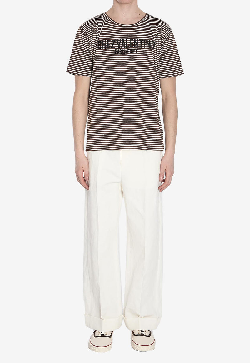 Valentino Straight-Leg Chino Pants White 6V3RBJ70-AL6-A03