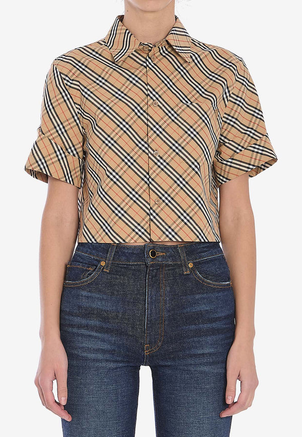 Burberry Checked Cropped Shirt  8106190--B9368