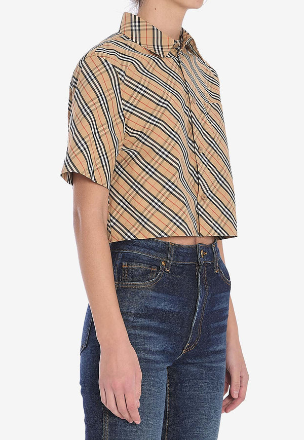 Burberry Checked Cropped Shirt  8106190--B9368