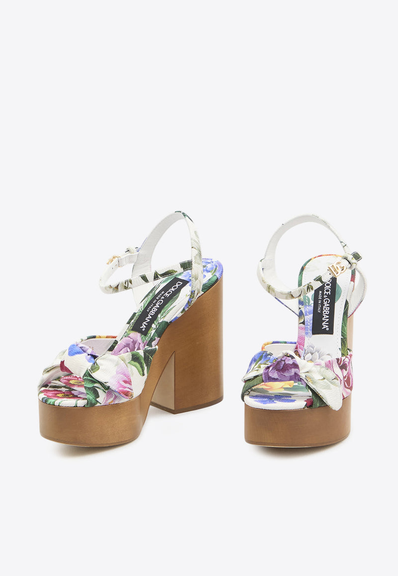 Dolce & Gabbana Keira 130 Floral Jacquard Platform Sandals Multicolor CZ0322-A6P73-HA5KT
