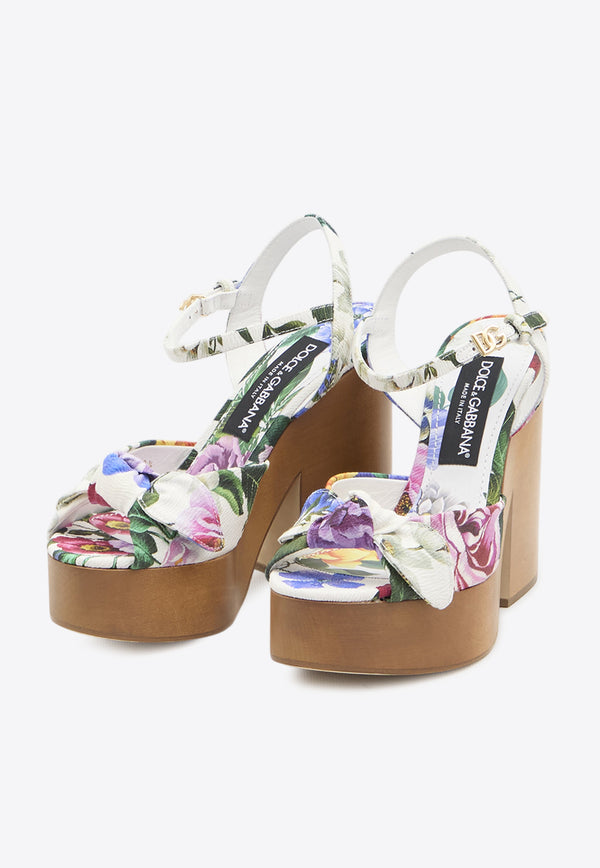 Dolce & Gabbana Keira 130 Floral Jacquard Platform Sandals Multicolor CZ0322-A6P73-HA5KT