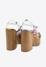Dolce & Gabbana Keira 130 Floral Jacquard Platform Sandals Multicolor CZ0322-A6P73-HA5KT
