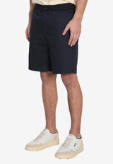 AMI PARIS Essential Bermuda Shorts Blue HS0303-CO0103-4011