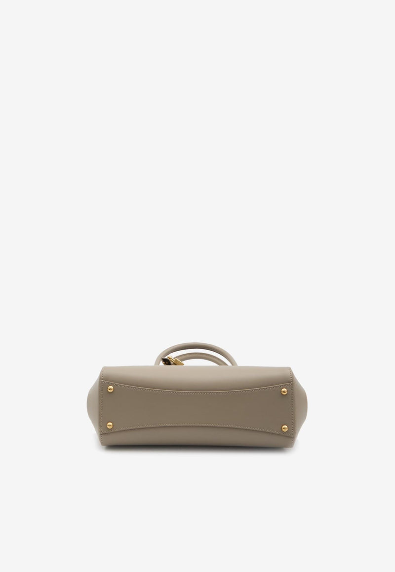 Dolce & Gabbana Marlene Everyday Grained Leather Shoulder Bag Beige BB7734-A3G19-8I399