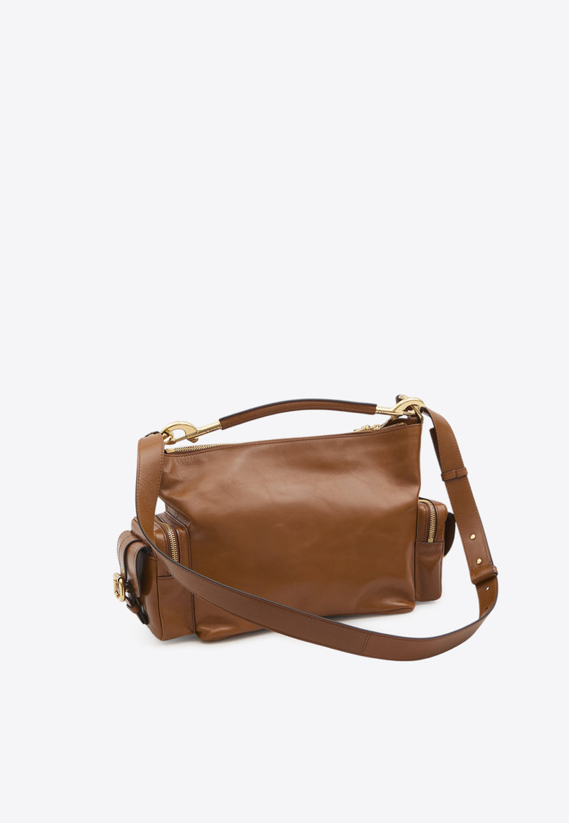 Chloé Camera Leather Top Handle Bag Brown CHC24AS533N83--26M