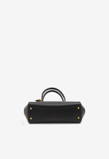 Dolce & Gabbana Marlene Everyday Grained Leather Shoulder Bag Black BB7734-A3G19-80999