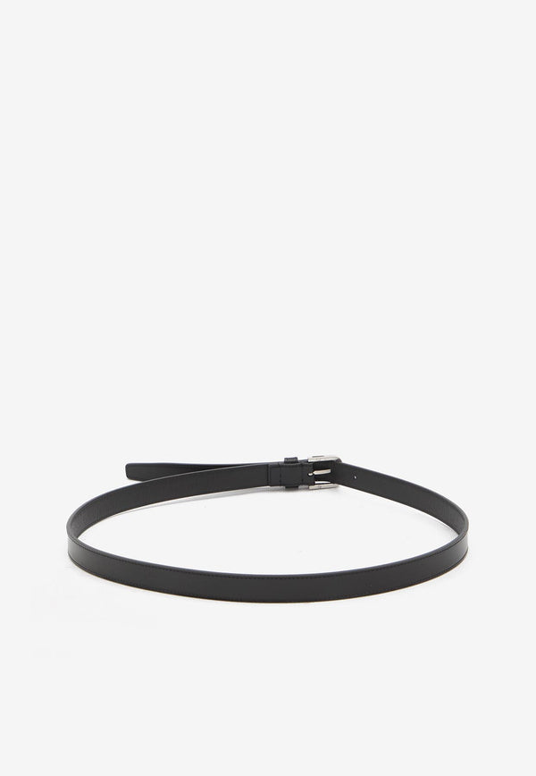 Saint Laurent Resin-Insert Leather Belt Black 819806-AADWO-1000