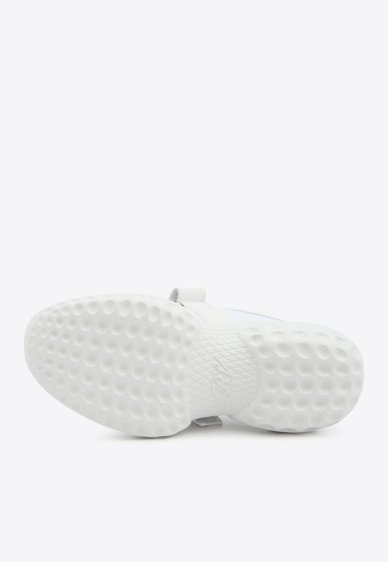 Roger Vivier Viv' Run Crystal Embellished Buckle Sneakers White RVW63738940-TU4-B001