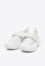 Roger Vivier Viv' Run Crystal Embellished Buckle Sneakers White RVW63738940-TU4-B001