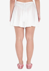 Alaïa Skater Ruffled Mini Skirt White AA9J2306K053A--000