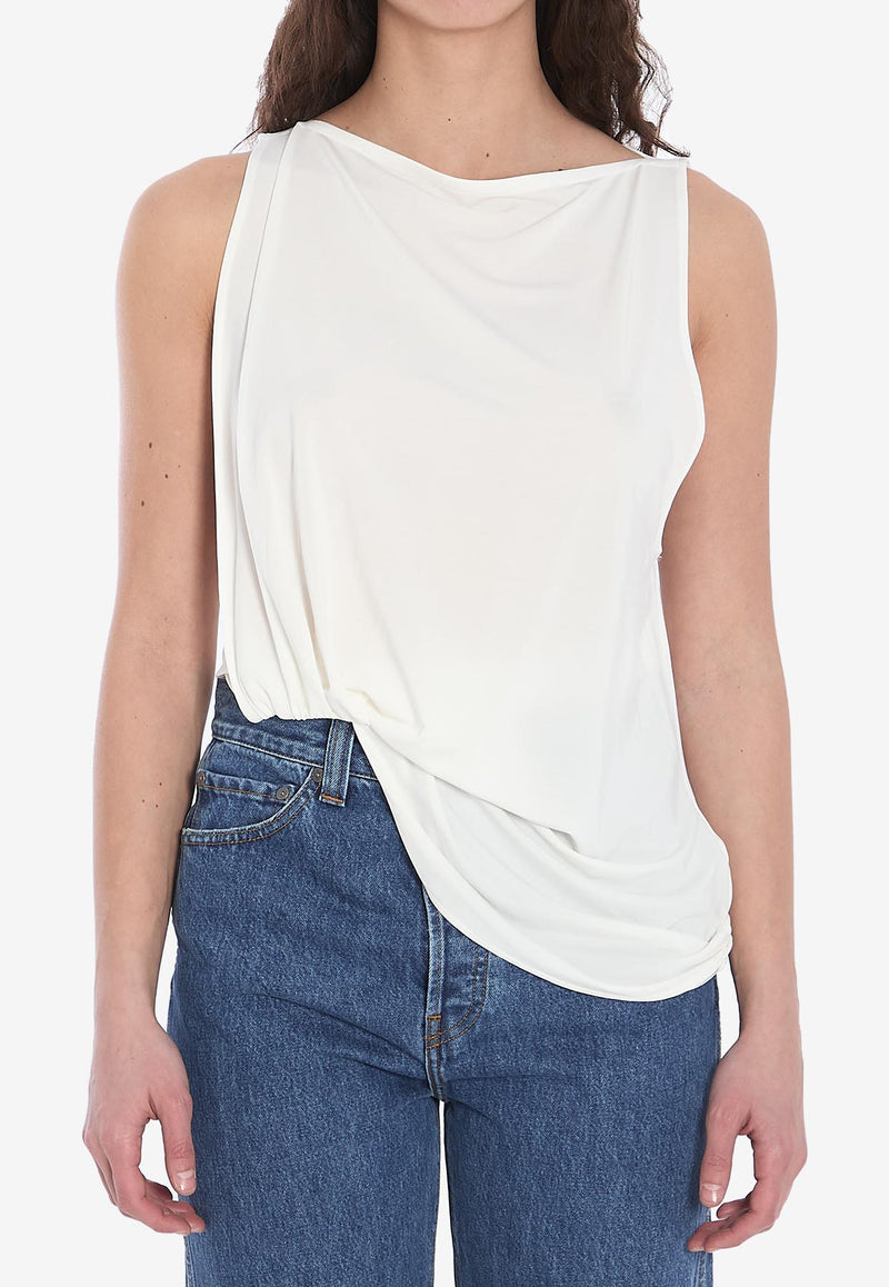 Jacquemus Peplo Asymmetric Top White 251TO122-2381-100
