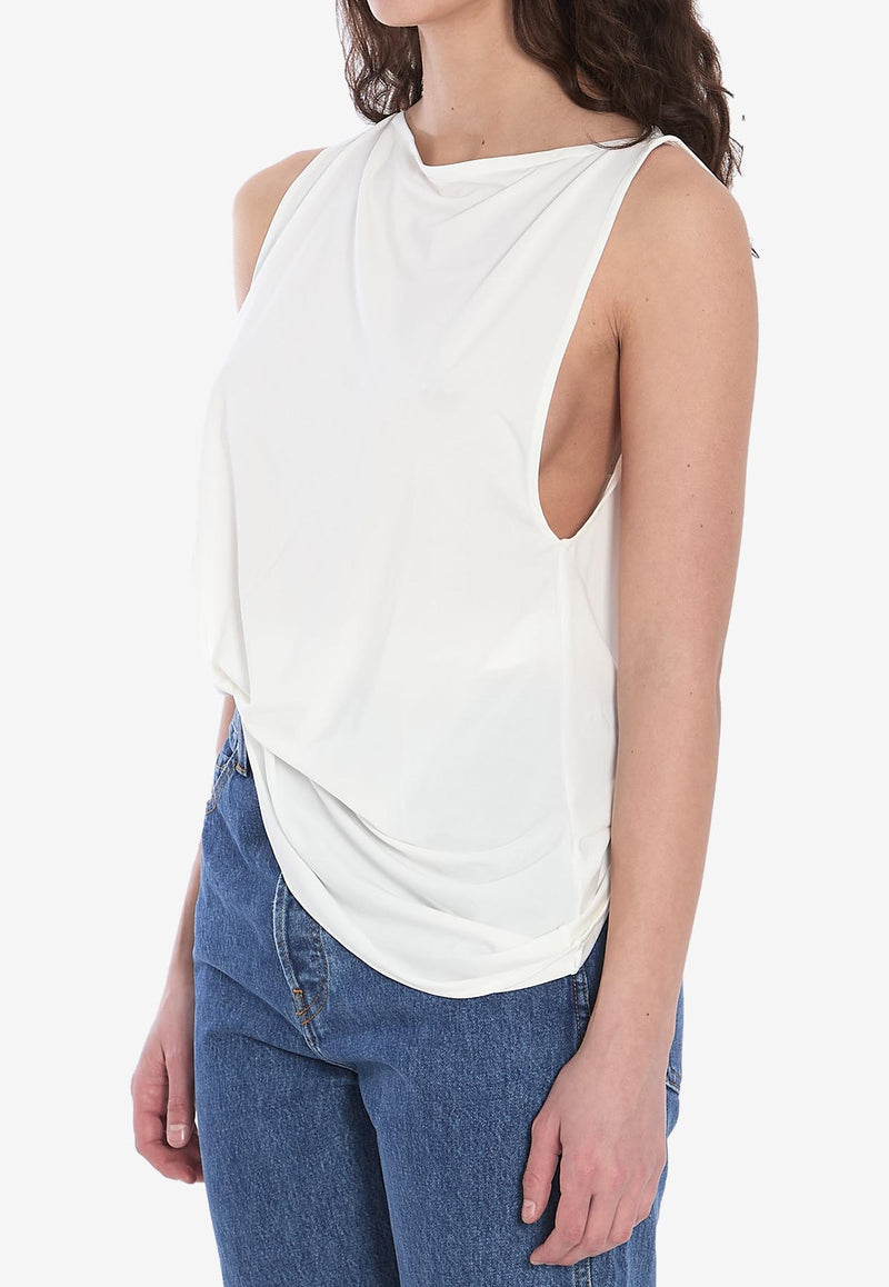 Jacquemus Peplo Asymmetric Top White 251TO122-2381-100