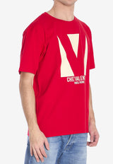 Valentino Chez Logo Print T-shirt Red 6V3MG16P-AQ9-157