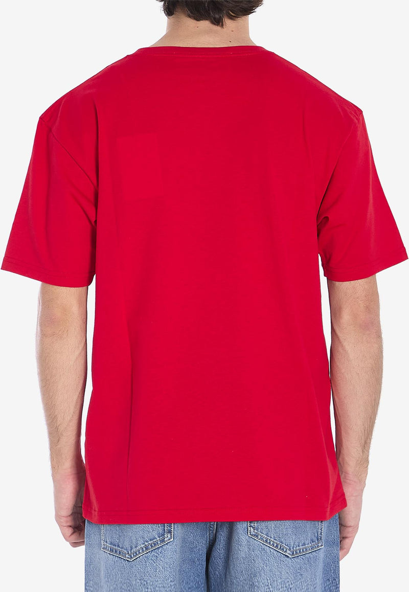 Valentino Chez Logo Print T-shirt Red 6V3MG16P-AQ9-157