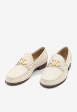 Valentino VLogo Signature Leather Loafers Cream 6Y2S0J68-VMH-098