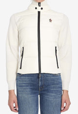 Moncler Grenoble Logo Patch Padded Cardigan White 9B00004-M1122-001