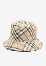 Burberry EKD Patch Checked Bucket Hat Beige 8103382--A5686
