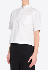 Gucci Logo Embossed Boxy Shirt White 808425-ZAJP1-9000