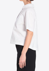 Gucci Logo Embossed Boxy Shirt White 808425-ZAJP1-9000