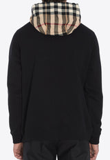 Burberry Check Zip-Up Hooded Sweatshirt Black 8060705--A1189