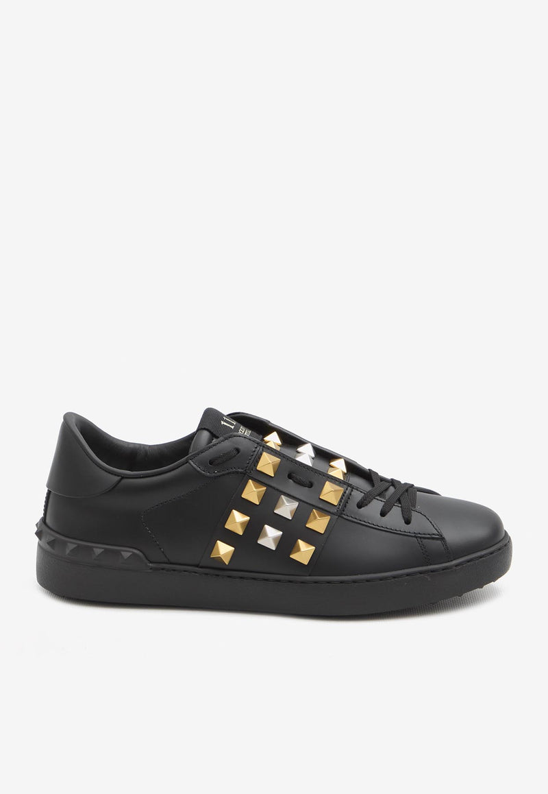 Valentino Untitled Rockstud Low-Top Sneakers Black 6Y2S0931-GDL-RJH