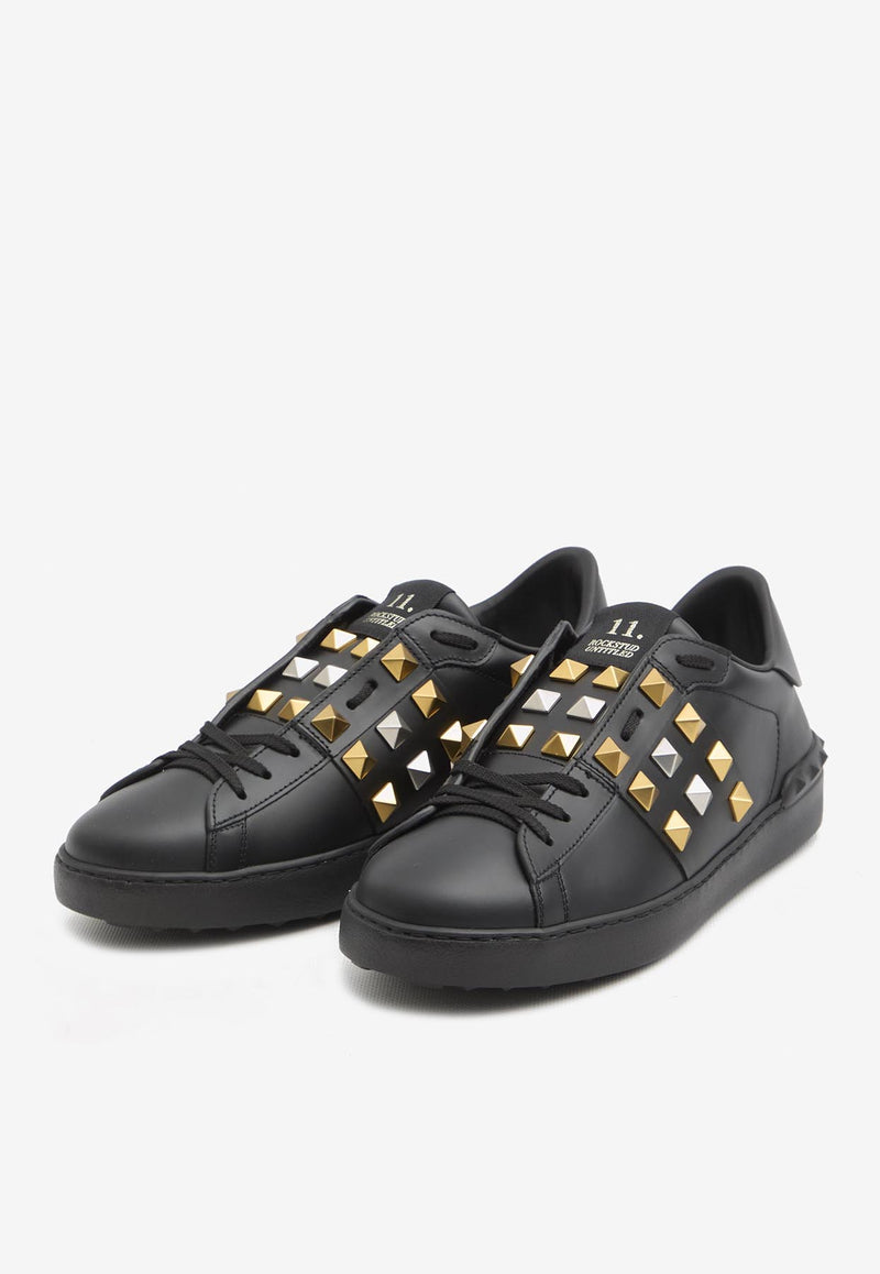 Valentino Untitled Rockstud Low-Top Sneakers Black 6Y2S0931-GDL-RJH
