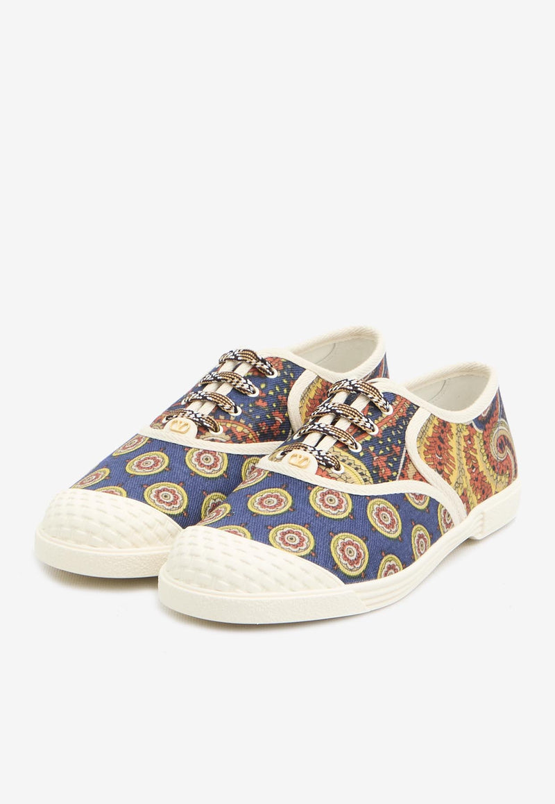 Valentino Bay by Bay Voyage Imaginaire Denim Sneakers Multicolor 6Y2S0J86-RIQ-RHJ