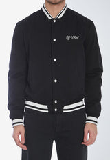 Off-White Varsity Souvenir Jacket   Black OMEH05FC99-FAB001-1001