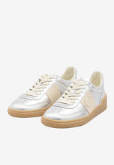 Valentino Upvillage Laminated Leather Sneakers Silver 6W0S0IL-9HEJ-BJU