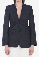 Max Mara Single-Breasted Slim Blazer Blue 2511041093600-10742-001