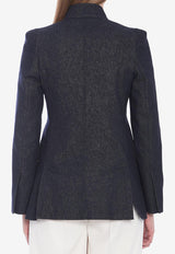 Max Mara Single-Breasted Slim Blazer Blue 2511041093600-10742-001