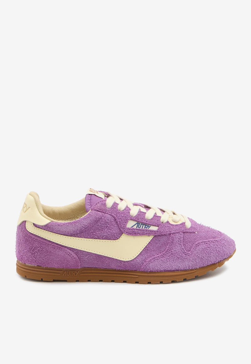 Autry Windspin Suede Low-Top Sneakers Purple WSLW-UB-14