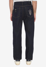 Fendi Crest Straight-Leg Jeans Blue FLP285-AUAD-F1GXH