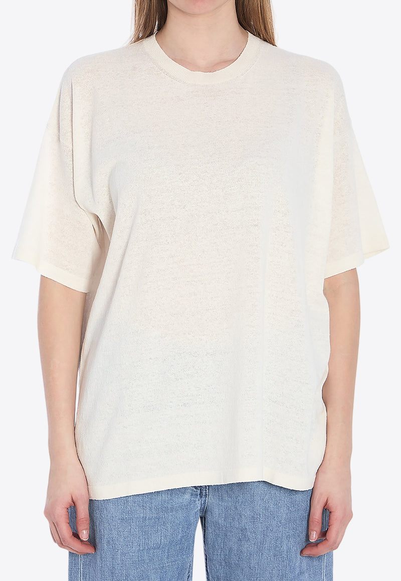 The Row Jockton Silk Blend T-shirt White 8874-Y901-WHT