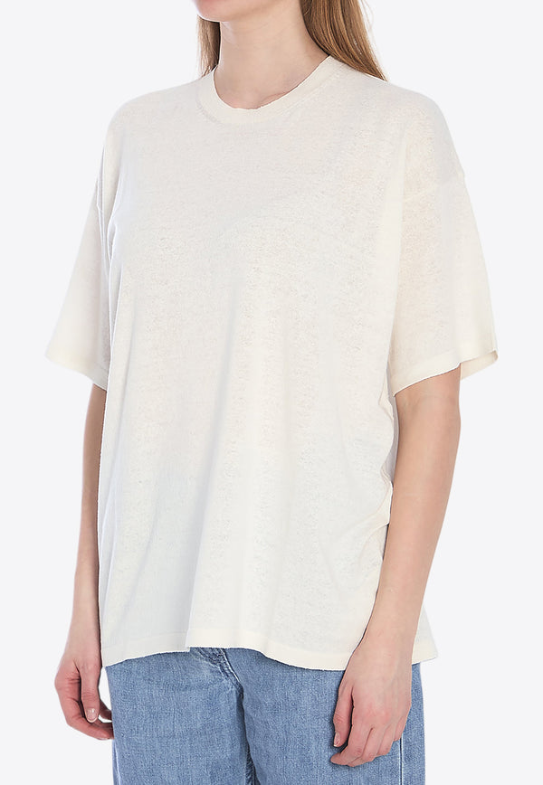 The Row Jockton Silk Blend T-shirt White 8874-Y901-WHT