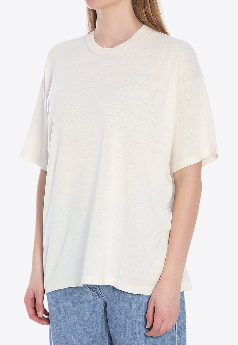 The Row Jockton Silk Blend T-shirt White 8874-Y901-WHT