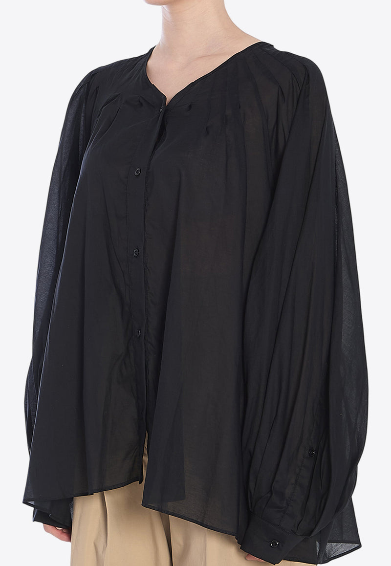 TheLatest Biro Buttoned Blouse  Black 6003T0172-LNTP-T0002