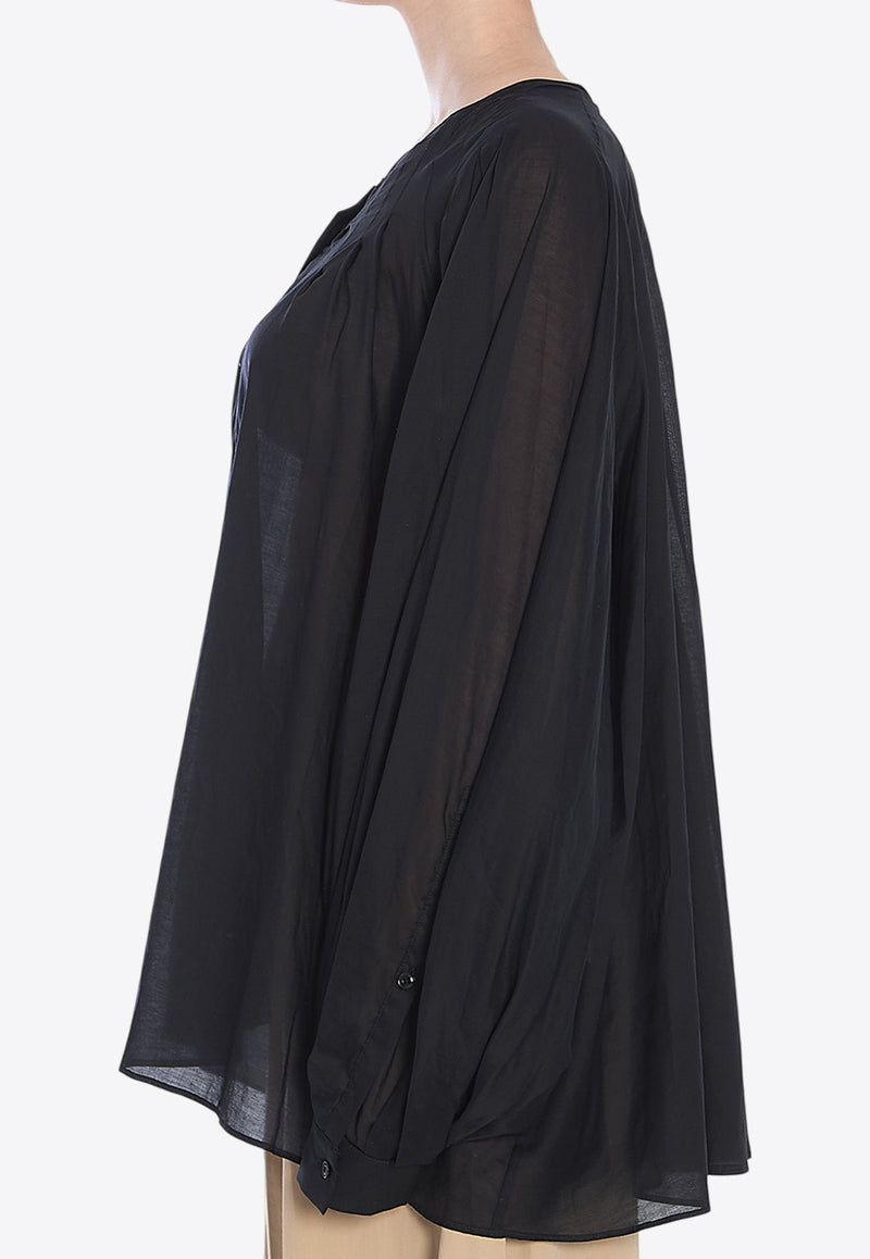 TheLatest Biro Buttoned Blouse  Black 6003T0172-LNTP-T0002