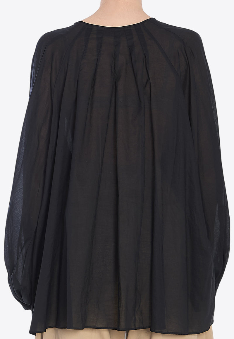 TheLatest Biro Buttoned Blouse  Black 6003T0172-LNTP-T0002