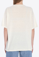 The Row Jockton Silk Blend T-shirt White 8874-Y901-WHT