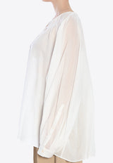 TheLatest Biro Oversized Blouse  White 6003T0172-LNTP-T0001