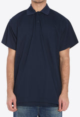 Balenciaga Intertwined Logo Embroidered Polo T-shirt Blue 813299-TRVW4-8065