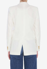 Tagliatore Double-Breasted Linen Blazer White JJASMINE10B-340021-EX818