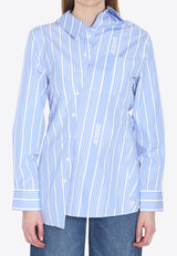 Jacquemus The Pablo Asymmetric Striped Shirt Blue 243SH062-1691-3EV