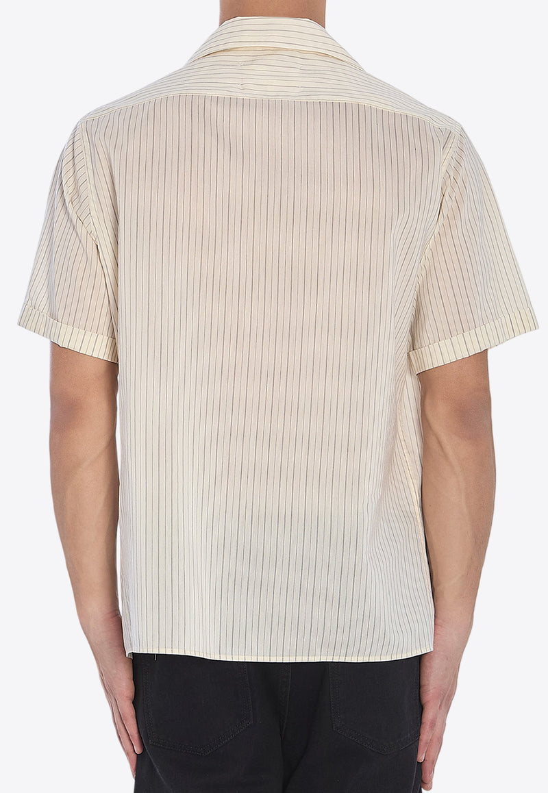 Maison Margiela Striped Short-Sleeved Shirt White S50DR0009-M35276-001F