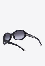 Gucci Logo Round Sunglasses Gray 831871-J0740-1012