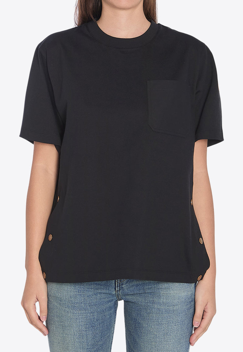 Moncler Logo Patch Crewneck T-shirt Black 8C00020-89A4U-999