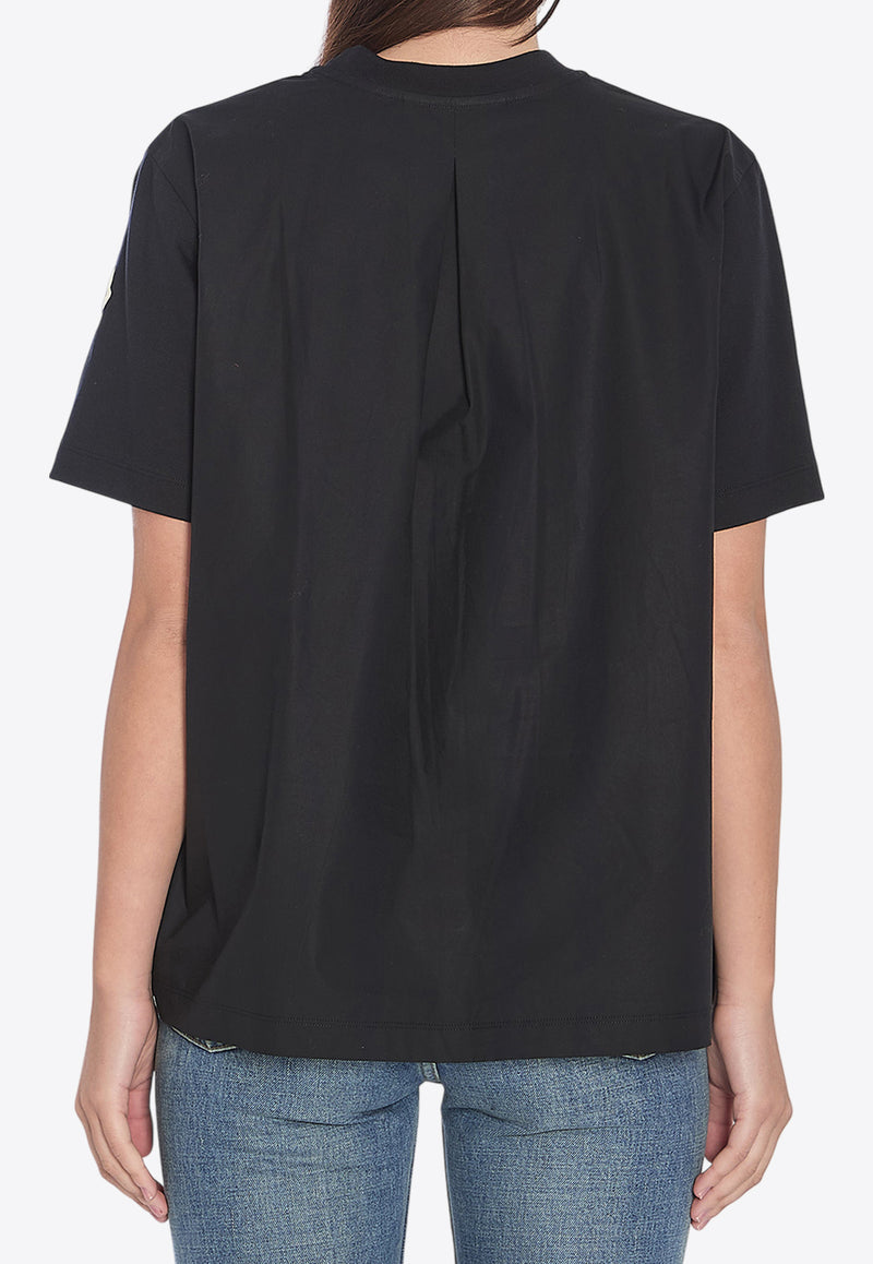 Moncler Logo Patch Crewneck T-shirt Black 8C00020-89A4U-999